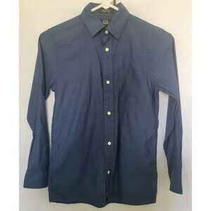 Nordstrom Kids Long Sleeve Button Down Boys Dark Blue Dress Shirt Size 12